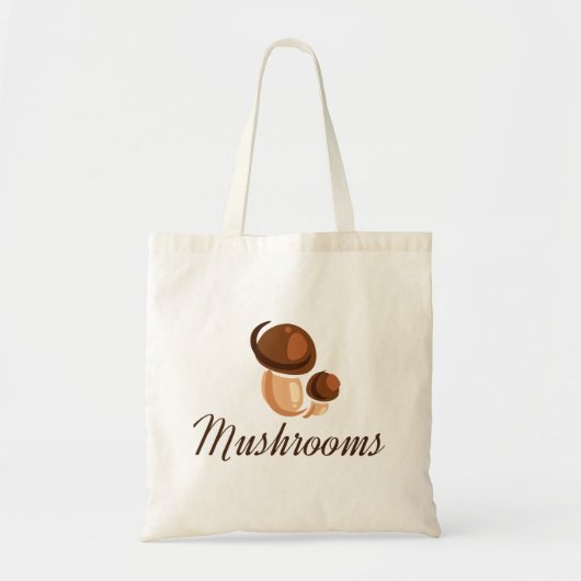 Brown Mushroom Whimsical Nature Food Tragetasche (Vorne)