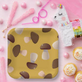 Brown Mushrooms Pappteller (Party)