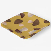 Brown Mushrooms Pappteller (Gewinkelt)