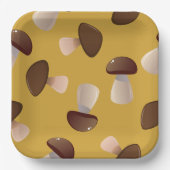 Brown Mushrooms Pappteller (Vorderseite)