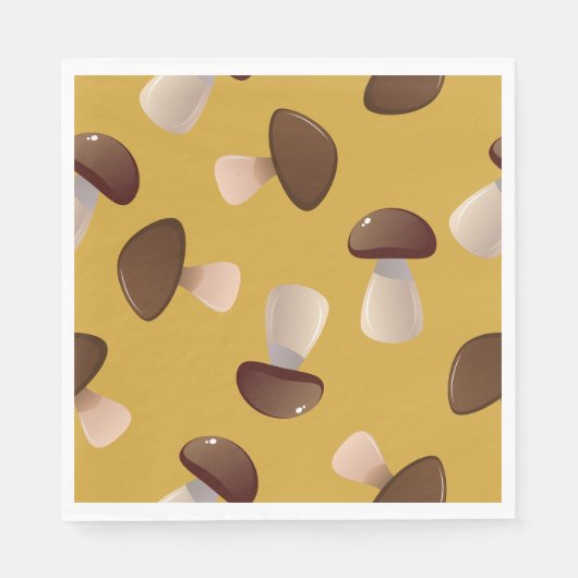 Brown Mushrooms Serviette (Vorderseite)