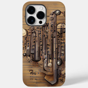 BROWN MUSICAL STEAMPUNK THEMA Case-Mate iPhone 14 PRO MAX HÜLLE