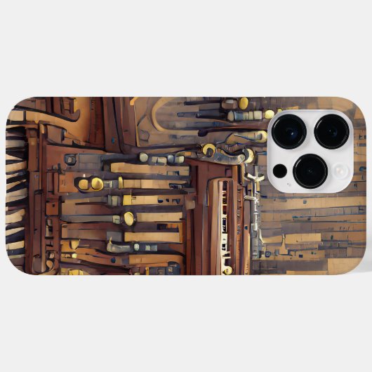 BROWN MUSICAL STEAMPUNK THEMA Case-Mate iPhone HÜLLE (Rückseite (Horizontal))