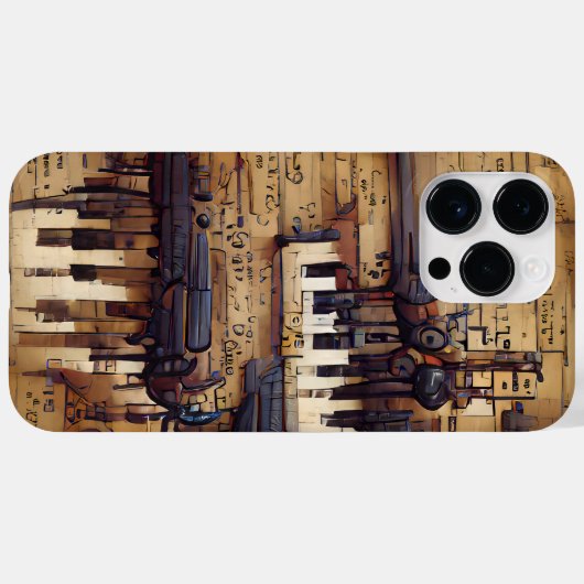 BROWN MUSICAL STEAMPUNK THEMA Case-Mate iPhone HÜLLE (Rückseite (Horizontal))