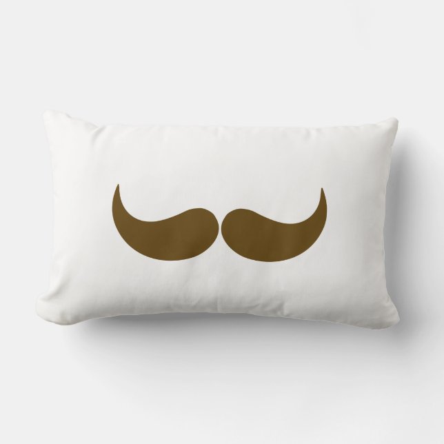 Brown Mustache Lendenkissen (Vorderseite)