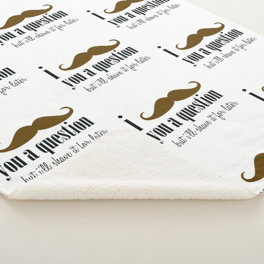 Brown Mustache Sie ein Frage Spaß Spaß Sherpadecke (3/4)