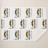 Brown Mustache Sie ein Frage Spaß Spaß Sherpadecke (Vorderseite (Horizontal))