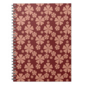 Brown Mute Floral Abstrakt Pattern Notizblock (Vorderseite)