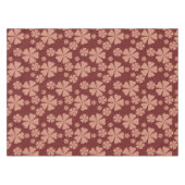 Brown Mute Floral Abstrakt Pattern Tischdecke (Vorderseite (Horizontal))