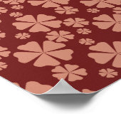 Brown Mute Floral Abstrakter digitaler Download un Poster (Ecke)