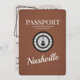 Brown Nashville Passport Save the Date