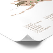 Brown National Park Map Woodland Kinderzimmer Prin Poster (Ecke)