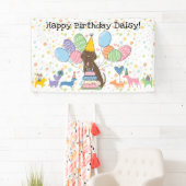Brown Neapolitan Mastiff Dog Birthday Banner (Insitu)