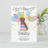 Brown Neapolitan Mastiff Dog Birthday Einladung (Stehend Vorderseite)