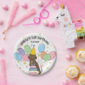 Brown Neapolitan Mastiff Dog Birthday Party Pappteller (Party)