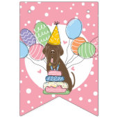 Brown Neapolitan Mastiff Dog Birthday Party Wimpelkette (Erste Fahne)