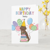 Brown Neapolitan Mastiff Geburtstag Karte (Gelbe Blume)