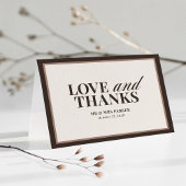 Brown Neutral | Classic Luxe Wedding Dankeskarte