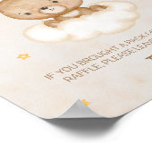 Brown Niedlich Bear Baby Dusche Windeln Raffle Pos Poster