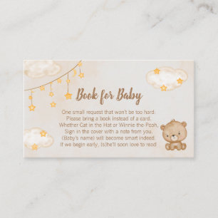 Brown Niedlich Bear Baby Shower Book for Baby Begleitkarte