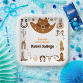 Brown Niedlich Cowboy Birthday Pappteller (Party)