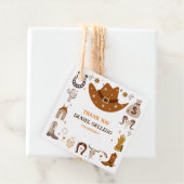 Brown Niedlich Cowboy Birthday Party Geschenkanhänger (Beispiel)