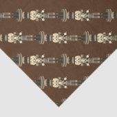 Brown Nutcracker Soldier Christmas Wrapping Paper Seidenpapier (Detail)