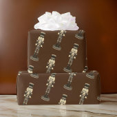 Brown Nutcracker Soldier Weihnachtswrapping Paper Geschenkpapier