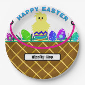 Brown Oaster Basket Decorated Eggs Pappteller (Vorderseite)