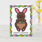 Brown Oaster Bunny, Happy Oaster Karte (Gelbe Blume)