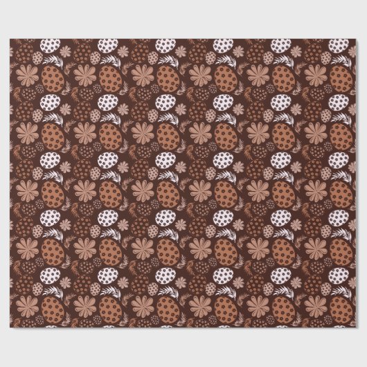 Brown Oaster Eggs Wrapping Paper Geschenkpapier (Flach)