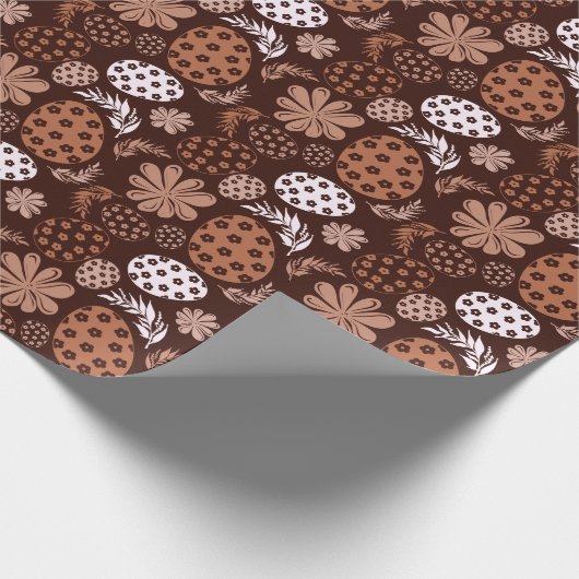 Brown Oaster Eggs Wrapping Paper Geschenkpapier (Ecke)