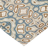 Brown Ochre Aquamarin Blue Angesagt Stamm Kunst, D Kurzer Tischläufer (Ecke)