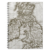 Brown Old World Antike Map Notebook Notizblock (Vorderseite)