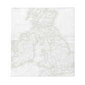 Brown Old World Antique Map Notepad Notizblock (Vorderseite)