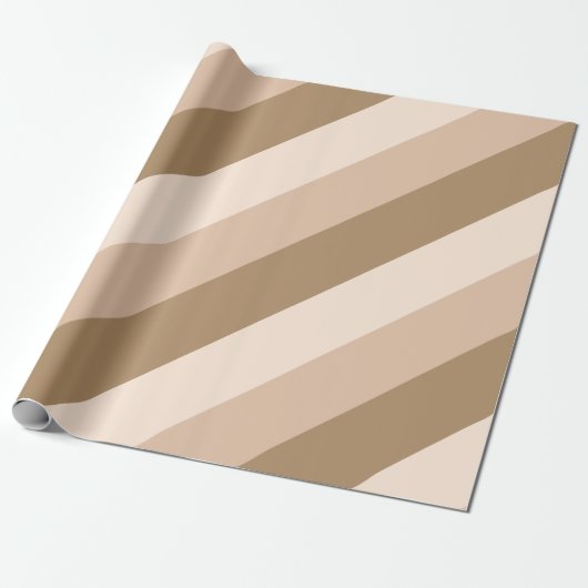 Brown Ombre Diagonal Striped Geschenkpapier (Ungerollt)