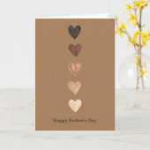 Brown Ombre Hearts Faltded Vatertag Karte (Gelbe Blume)