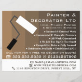 Brown Ombre & Paint Roller, Maler & Dekorator Flyer (Vorne)