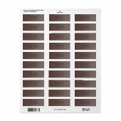Brown Ombre-Rücksendeadressen-Aufkleber (Vorne)