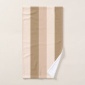 Brown Ombre Striping Badhandtuch Set (Handtuch)