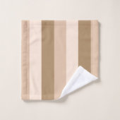 Brown Ombre Striping Badhandtuch Set (Waschlappen)