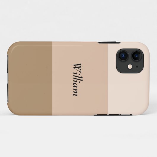 Brown Ombre Striping Case-Mate iPhone Hülle (Rückseite (Horizontal))