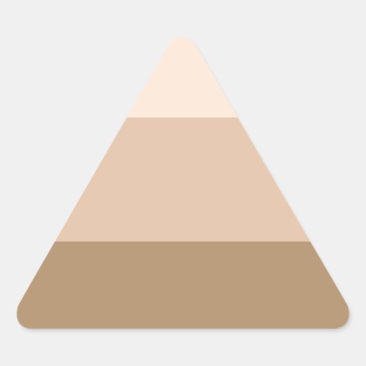 Brown Ombre Striping Dreieckiger Aufkleber (Vorderseite)
