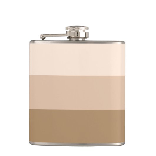 Brown Ombre Striping Flachmann (Vorderseite)