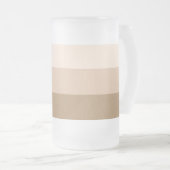 Brown Ombre Striping Mattglas Bierglas (VorderseiteRechts)