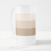 Brown Ombre Striping Mattglas Bierglas (Vorderseite Links)