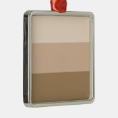 Brown Ombre Striping Ornament Aus Metall (Rechts)