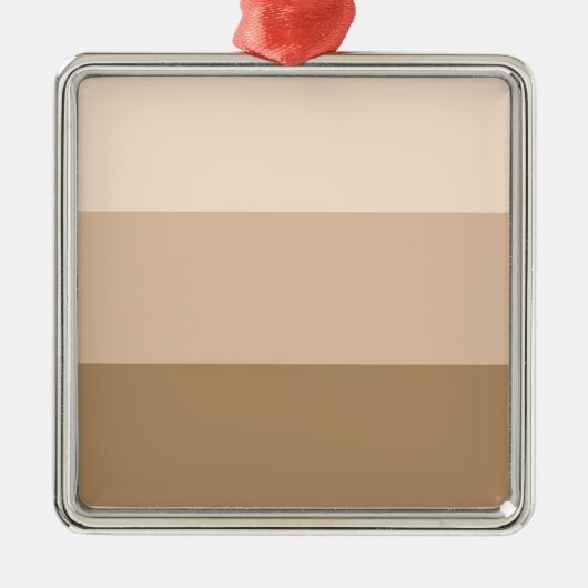 Brown Ombre Striping Ornament Aus Metall (Vorne)