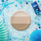 Brown Ombre Striping Pappteller (Party)