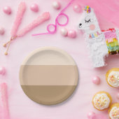 Brown Ombre Striping Pappteller (Party)